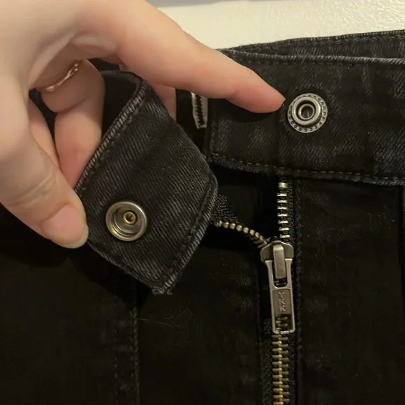 Madewell Black Denim Mini Skirt - Picture 2 of 9